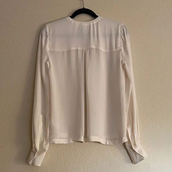 A.L.C. Silk Diana Button Down Top Ivory, Retail $320, Size XS - Picture 3 of 6